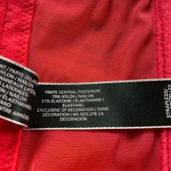 Victorias Secret Red Bustier Size 34C (Bundle 3 for 30 Deal) - Picture 9 of 9